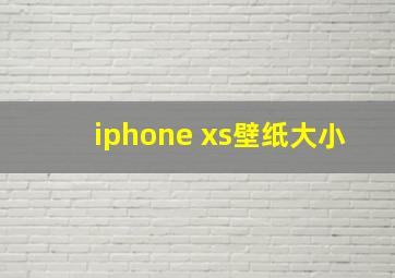 iphone xs壁纸大小